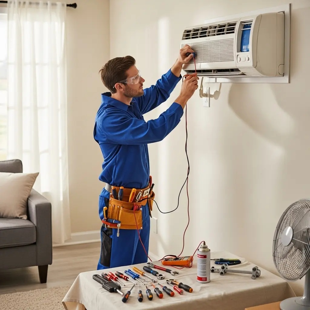 Kırkağaç Amana Amana klima gaz dolumu ve bakım – Enerji verimliliği artırıldı. - Teknik servis örneği